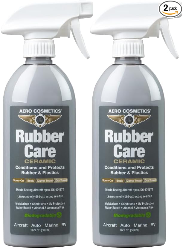 Ceramic Tire Dressing Protector, No Tire Shine, No Dirt or Brake Dust Attracting Residue 16 Fl. oz (2-Pack) Satin/Matte Finish Stays Clean Longer Cleans Up Easier Aircraft Grade