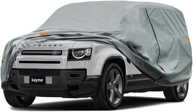 Kayme Heavy Duty SUV Car Cover Custom Fit Land Rover Defender 110 Waterproof All Weather for Automobiles, Full Exterior Covers Sun Rain UV Protection.（Deliver About 3-10 Days）