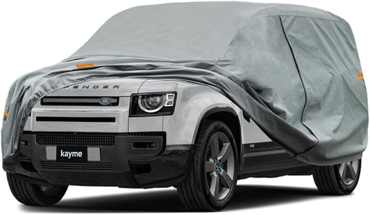 Kayme Heavy Duty SUV Car Cover Custom Fit Land Rover Defender 110 Waterproof All Weather for Automobiles, Full Exterior Covers Sun Rain UV Protection.（Deliver About 3-10 Days）