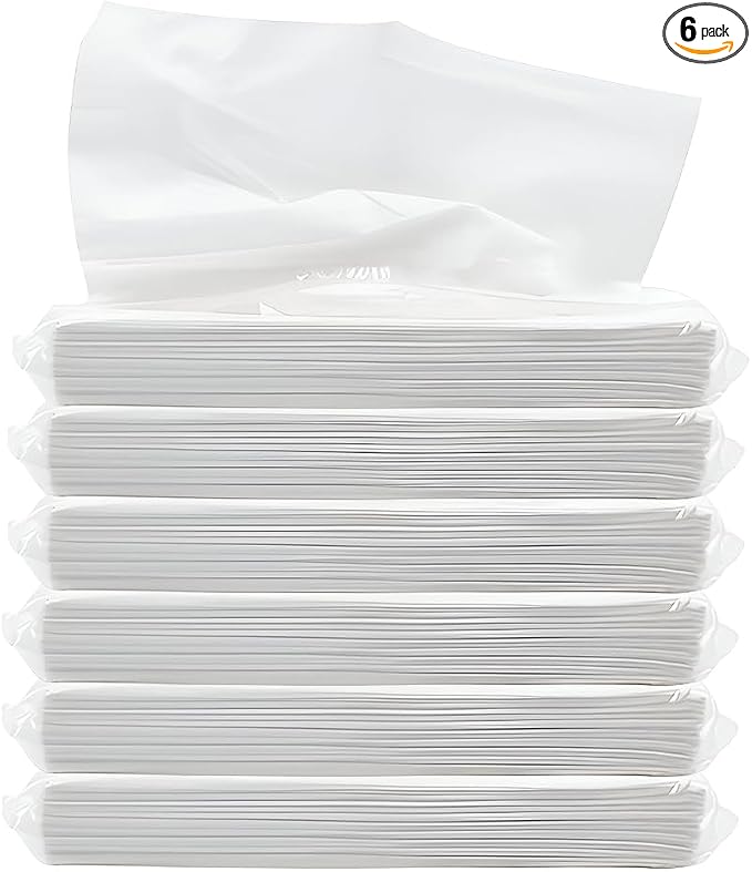 6PCS Car Tissue Refills, 50 Sheets 3-Ply Super Soft Facial Tissues for Auto Visor Tissue Holder, Smooth Comfortable Travel Tissue Refills Sun Visor Tissue Box Filler for Car