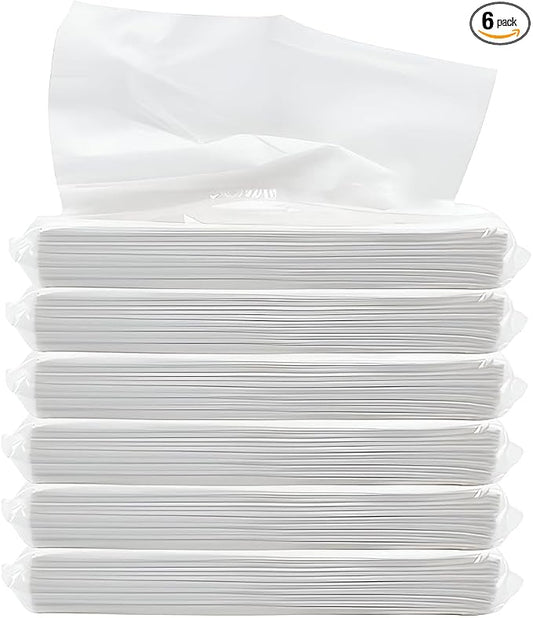 6PCS Car Tissue Refills, 50 Sheets 3-Ply Super Soft Facial Tissues for Auto Visor Tissue Holder, Smooth Comfortable Travel Tissue Refills Sun Visor Tissue Box Filler for Car
