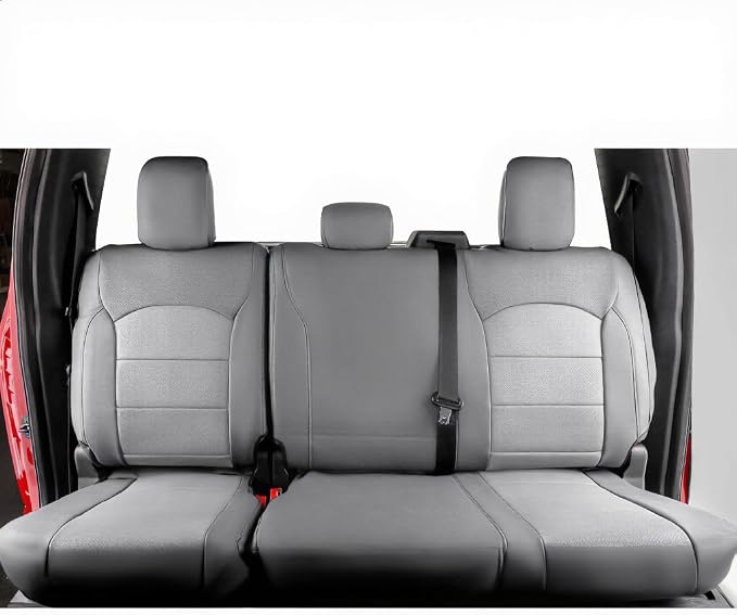 coverdream F150 Seat Covers for 2015-2020 Ford F150 SuperCab XL/XLT/Lariat & 2017-2022 F250/F350 SuperCab XL/XLT/Lariat,2-Door,Fully Covered,Waterproof Leather Seat Protector(Full Set,Grey)