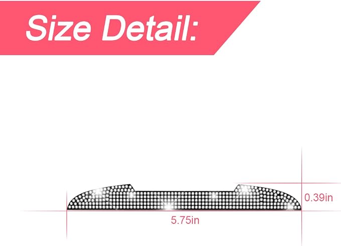 4 PCS Bling Rhinestone Car Door Handle Scratch Protector, Universal for All Cars, Vehicles, SUVs, Side Rearview Mirror, Edge Guard, Exterior Accessories for Women Men (White)
