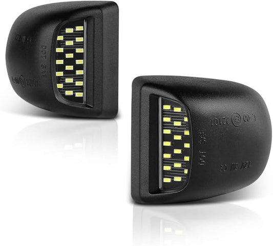 VIPMOTOZ Full LED License Plate Light For Cadillac Escalade Chevy Silverado 1500 2500 3500 Suburban Tahoe GMC Sierra 1500 2500 3500 Yukon XL Tag Lamp Assembly Replacement