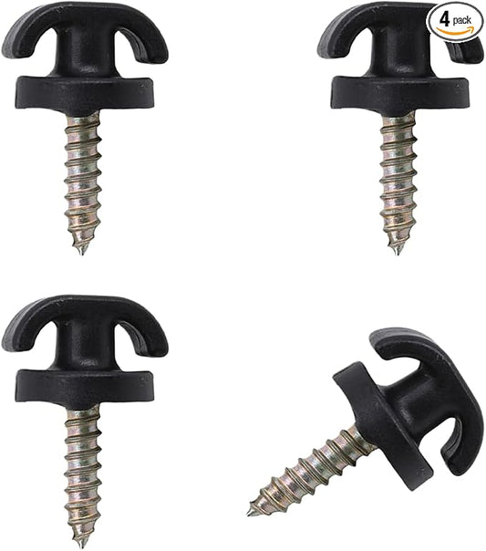 4PCS Car Cargo Net Hooks, Tie Down Hanging Fastener, Cargo Net Hardware Kit, Storage Organizer Net Clips, Car Trunk Hook Screw, Universal Mesh Pocket Hook for Most Cars