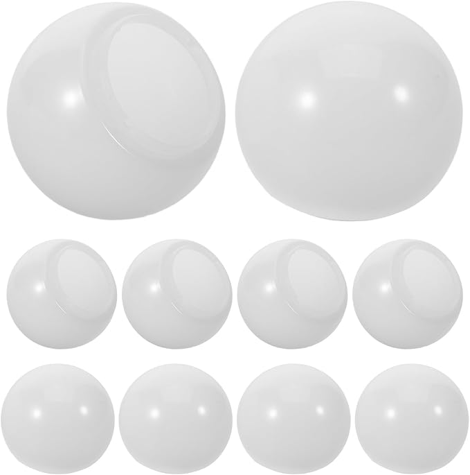 20pcs Hemispherical Makeup Mirror Globe Covers Replacement for LED Vanity Light Bulb Guard Shells Small Bulb Shade Accessories for Bathroom and Dressing Table