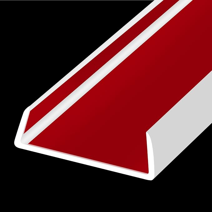Rubber Edge Trim, Flexible Self-Adhesive U Shaped Peel and Stick Edge Banding, 2-1/2"(63.5mm) Big Size U Channel Edge Protector, Baby Proof Edge Guards for Woods, Plywood, Furniture, 20Ft, White