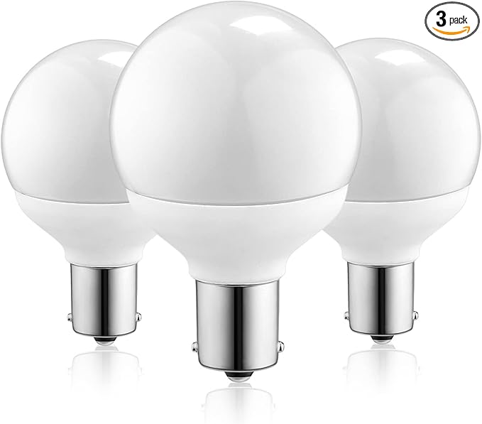 Kohree 12 Volt RV Led Light Bulbs BA15s 20-99/1141/1156 12V Vanity Replacement Bulbs for 5th Wheel Camper Trailer Motorhomes Marine Boat Interior Light Bulb (Pack of 3, 4000K Natural White)