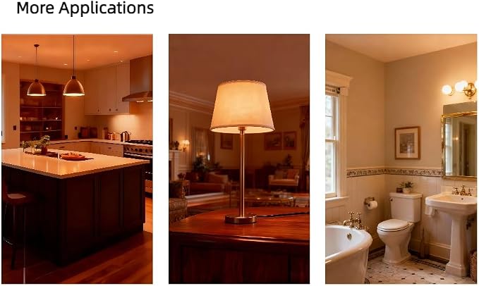 G25 LED Globe Light Bulbs, Dimmable 40W Equivalent CRI 90+, E26 Base, Warm White 2700K, Edison Vanity Light Bulbs for Bedroom, Kitchen, Vanity, Mirror Vintage, Round Clear Glass, 6 Pack