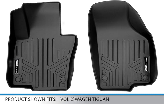 SMARTLINER Custom Fit Floor Mats 1st Row Liner Set for 2009-2017 Volkswagen Tiguan