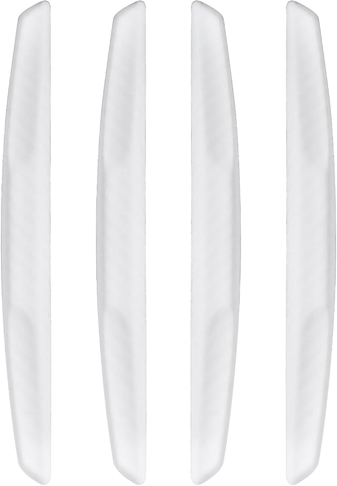 6 Inch 4Pcs 3D Carbon Fiber Texture Car Door Edge Protector Trim Strip Anti-Scratch and Anti-Collision Side Door Protectors Vehicle Exterior Accessories Sticker White