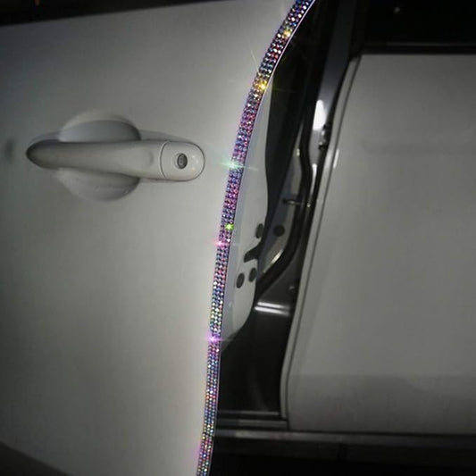 eing Door Edge Anti-Scratch Sticker Door Crash Bumper Crystal Bling Protection Tape Rubber Strip Sticker,Car Door Protector,Car Door Guard,Car Door Protection,90cm/35.4" Each One,4Pack/Set,Multicolor