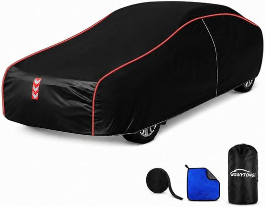 Coupe Car Cover Waterproof All Weather, 8-Point Fastening Fits186-193 in | 8-Point Fastening, 120s Quick Setup, 600D Oxford Fabric, All-Weather Protection