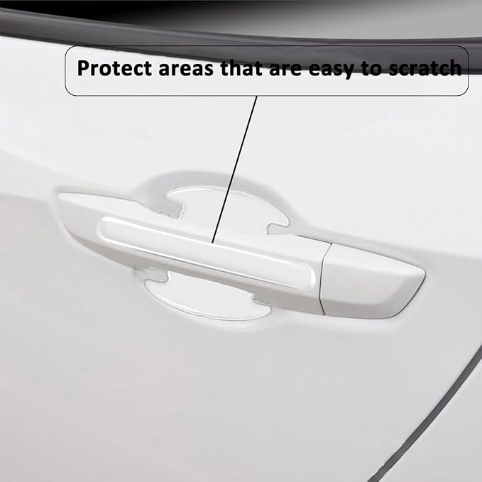 14 PCS Car Door Handle Scratch Protector,Universal Waterproof Anti-Scratches Car Door Cup Protector Transparent 14