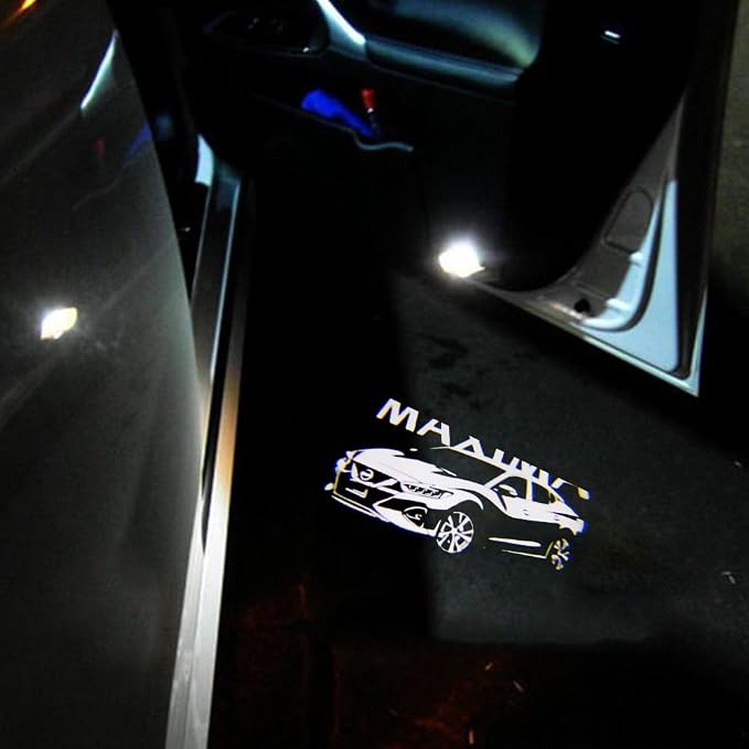 2PCS Non-Fading LED Car Door Logo Lights Projector Compatible with Maxima 2004-2022 Puddle Lights Ghost Shadow Light Kit Car Accessories (Maxima)