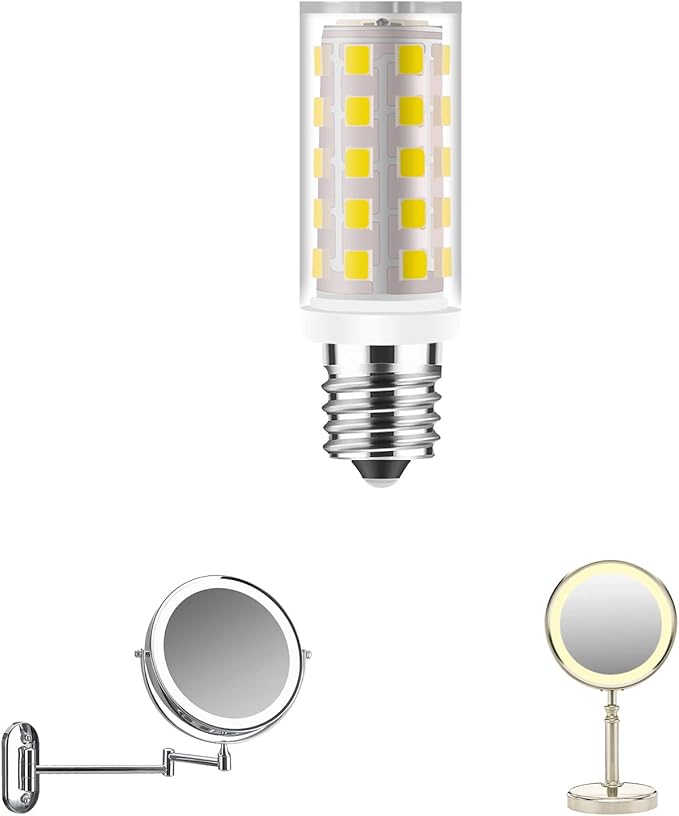 No Flicker Double-Sided Mirror Bulb 40W Equivalent for Conair & Jerdon Makeup Mirrors, 1PCS Natural White