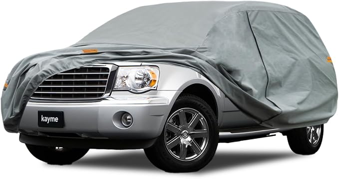 Kayme Heavy Duty SUV Car Cover Custom Fit Chrysler Aspen Waterproof All Weather for Automobiles, Full Exterior Covers Sun Rain UV Protection.（Deliver About 3-10 Days）