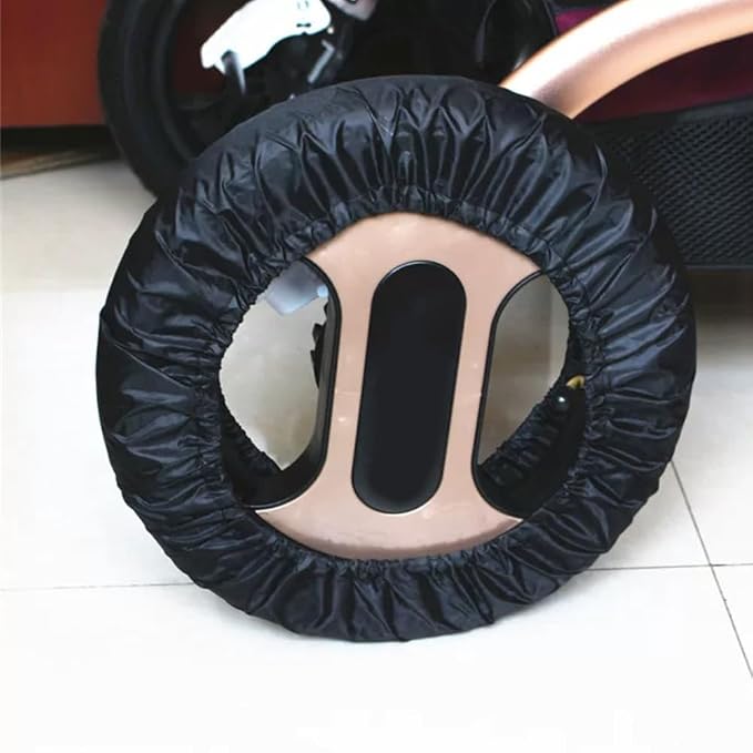 Baby Stroller Wheel Cover Noise Reducing & Anti Scratch Cart Wheel Tire Protectors Accessories, 2 Pcs (S)