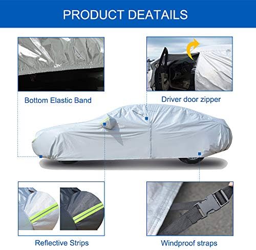 Koukou SUV Car Cover Custom Fit Lexus RX from 1997 to 2015, Waterproof All Weather for Automobiles, Sun Rain Dust Snow Protection. (Ships from US Warehouse, Arrive Within 3-7 Days)