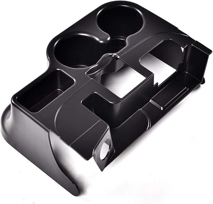 PIT66 Center Console Cup Holder, Compatible with 2003-2012 Dodge Ram 1500 2500 3500 Matte Black 6L3Z-18264A01-B