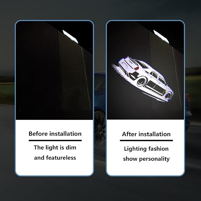 uuakarin 2PCS Car Door Logo Projector Lights Compatible with 300 300C 300S 2005- Present LED Ghost Shadow Light Laser Puddle Lamp Accessories (car)