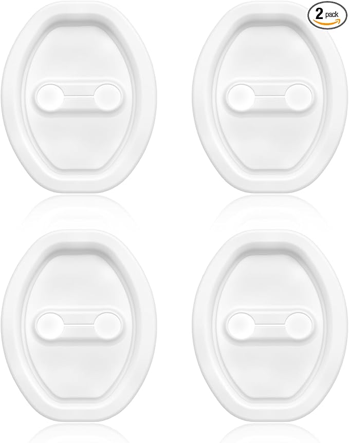 4PCS Upgraded Car Door Latch Guard Cover,Silicone Car Door Lock Cover for Car Door Protector and Noise Reduction,Universal Automotive Exterior Accessories (White/4PCS)