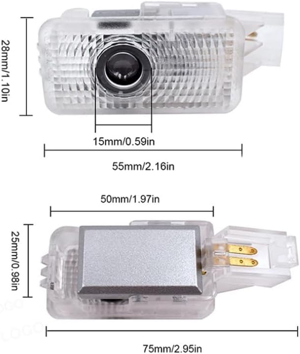 4Pcs Car Door Lights Projector,HD Welcome Lights Never Fade Door Light LED Puddle Light Compatible with RLX/MDX/ZDX/TLX/TL/RDX Series