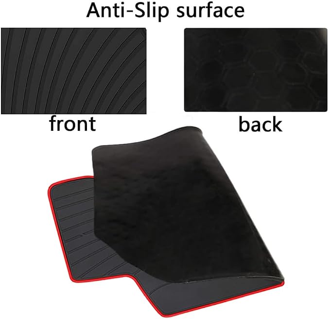Car Floor Mat Rubber Custom Fit for Porsche Macan 2014-2025 2026 Black Red Auto Floor Liners All Weather Heavy Duty Odorless