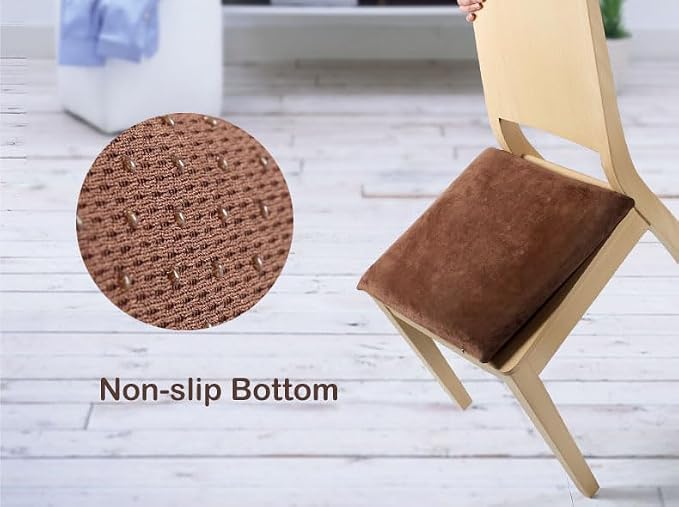 Augld Square Chair Seat Cushion Memory Foam Chair Cushion for Kitchen, Dining,Office or Car 16x16 in Black