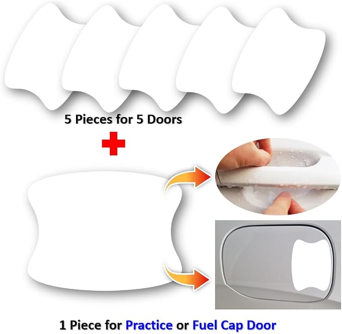 [3M]-6pcs(Pro) Customized Car Door Handle Cup Protector Made with 3M PPF | Made with 3M Paint Protection Film Pro Series, Sticker/Guard, Clear(Transparent), Anti Scratch, Universal Fit for Most Cars