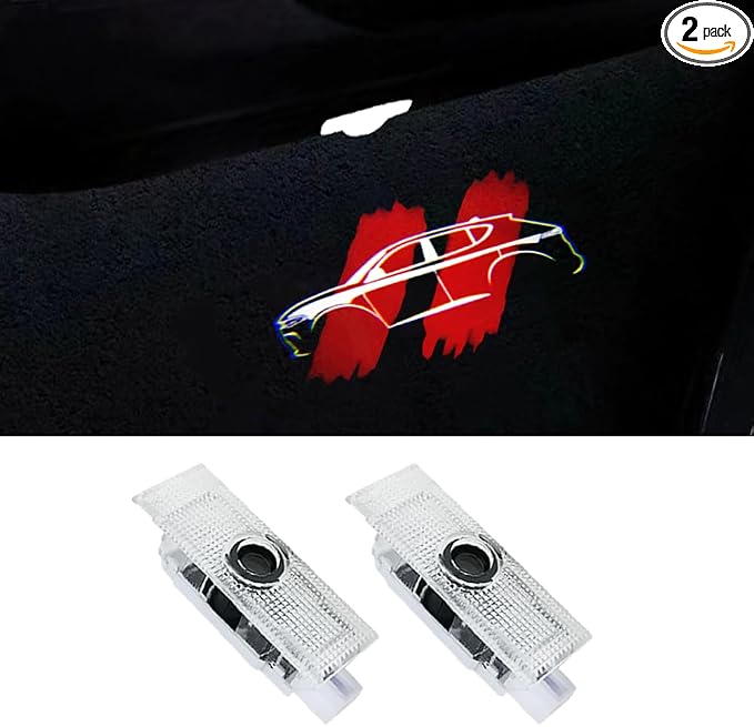 2 PCS LED Door Logo Lights Projector Compatible for Hornet 2023-present HD Ghost Shadow Light Puddle Lights Courtesy Step Lamps Kit Car Accessories (car line, Hornet)