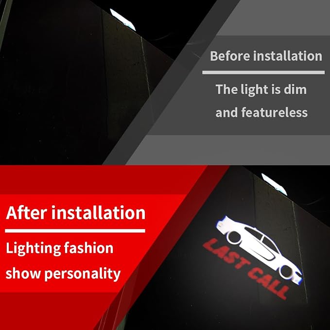 2PCS Door Lights Logo Car Accessories Led Compatible for Charger 2006-Present Projector Ghost Shadow Puddle Courtesy Step Lights (Last Call car)