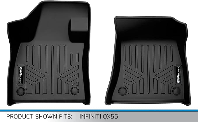 SMARTLINER Custom Fit All Weather 1st Row Floor Mat Liner Set Compatible with 2019-2020 Infiniti QX50