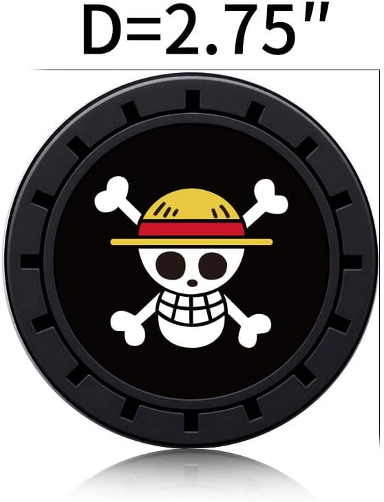 Cup Holder Insert Coaster for One Piece Anime Fans,Anti Slip Car Cup Coaster Interior Accessories