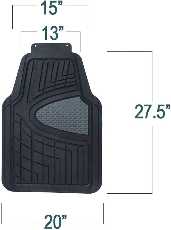 FH Group Automotive Floor Mats - Heavy-Duty Rubber Floor Mats for Cars, Universal Fit Full Set, Climaproof Floor Mats, Trimmable Floor Mats for Most Sedan, SUV, Truck Floor Mats Burgundy