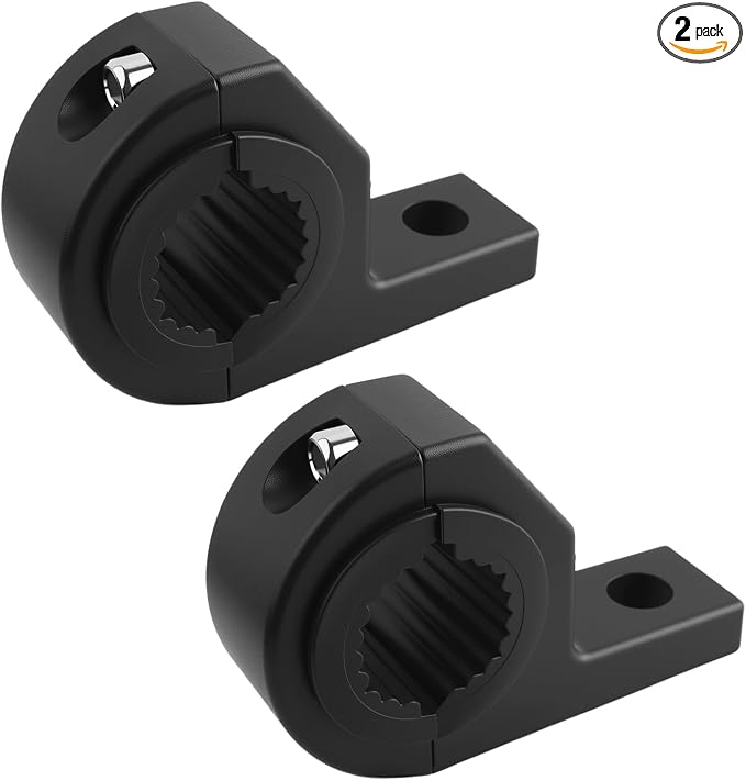 2PCS Rust-Resistant LED Light Bar Bracket Kit for ATVs UTVs Trucks | Motorcycle Light Bar Mounts with 3 Sizes Rubber Ring 0.75" 1" 1.25",Multi-Purpose Roof Rack Lights for DIY Enthusiasts
