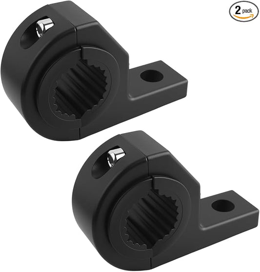 2PCS Rust-Resistant LED Light Bar Bracket Kit for ATVs UTVs Trucks | Motorcycle Light Bar Mounts with 3 Sizes Rubber Ring 0.75" 1" 1.25",Multi-Purpose Roof Rack Lights for DIY Enthusiasts