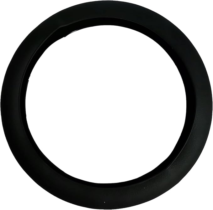 Universal Car Steering Wheel Cover, Black Silicone, 15 Inches | Anti-Slip Design, Leather Texture, Breathable