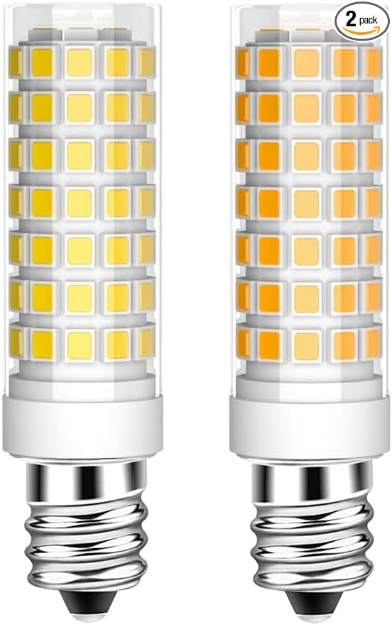 2-Pack E12 LED Bulb kx 2000 led Replacement Brother Sewing Machine Bulb Appliance Dryer Drum Water Dispenser Replacement Parts 120V Candelabra Bulb E12 Edison Screw Base 8W-Warm White 3000K