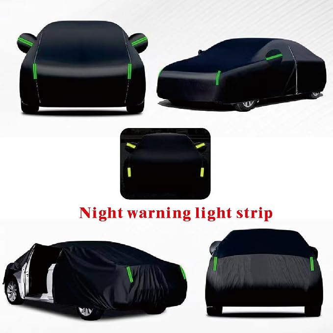 Thick Waterproof Oxford Fabric with Soft Cotton for SUV car Cover,Universal 6 Layers Outdoor Sunshield, Snow Proof, UV and Scratch Proof, Bird Droppings (Grey, YL Fits SUV up to 181" to 191")