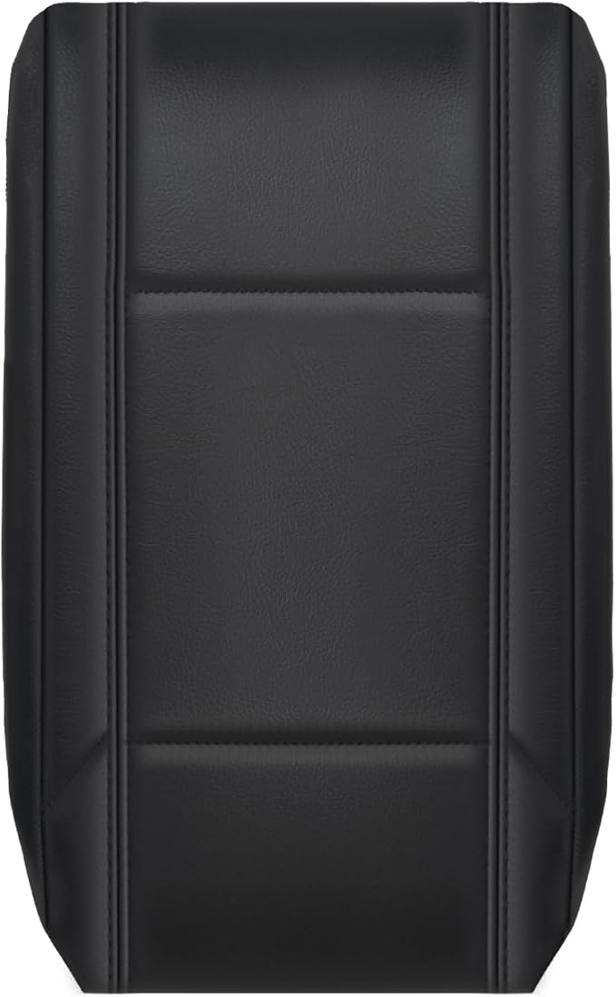Muslogy Center Console Armrest Cover Fit for Jeep Grand Cherokee 2011-2021 & Dodge Durango 2011+ Accessories, Comfort Armrest Pad Console Lid Cushion Vegan Leather Regular Thick