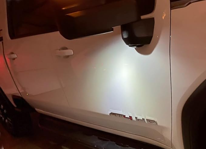iJDMTOY White 18-SMD Full LED Under Side Mirror Puddle Lights Compatible With 2007-2014 Chevrolet Avalanche Silverado Suburban/Tahoe, GMC Sierra Yukon, Cadillac Escalade, etc