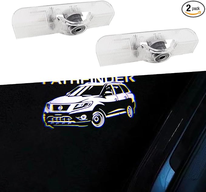 2PCS LED Car Door Logo Lights Projector Compatible with Pathfinder 2013-2017 Puddle Lights Ghost Shadow Light Kit Car Accessories (Pathfinder)