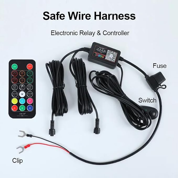 6-Piece RGBIC Car Underglow Lights with APP Control, 300 LEDs Dream Color Chasing LED Strip Kit, 12V IP68 Waterproof Bluetooth Music Sync Neon Underbody Lights for Cars Trucks SUVs