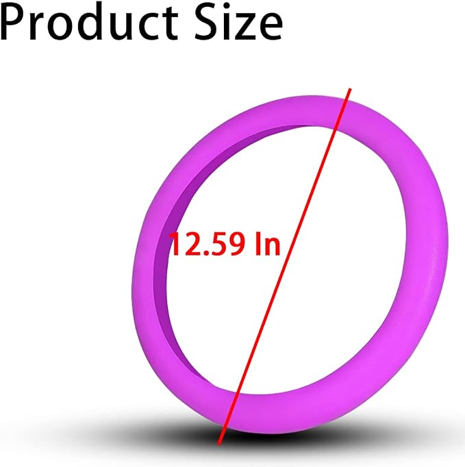 AICEL Car Silicone Steering Wheel Cover, Soft Anti-Slip Auto Steering Wheel Protector Fit 14 Inch, Universal Vehicle Interior Accessories for Cars, SUVs, Trucks, and Vans (Purple)