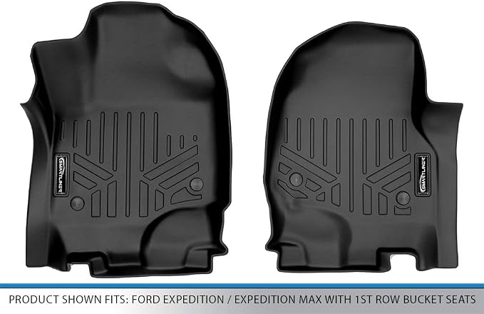 SMARTLINER Floor Mats 1st Row Set Compatible with 2018-2025 Ford Expedition