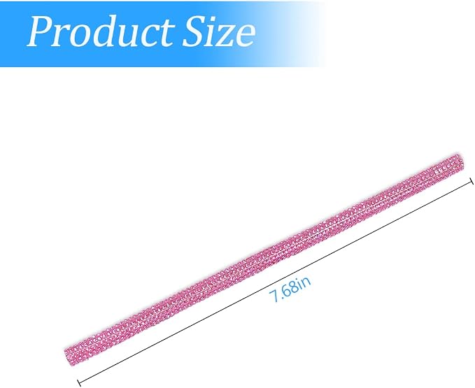 10 PCS Most Car Air Vent Outlet Trim,Bling, Rhinestone Air Conditioner Decoration Strip, Universal Bendable,Interior Accessories (Pink)