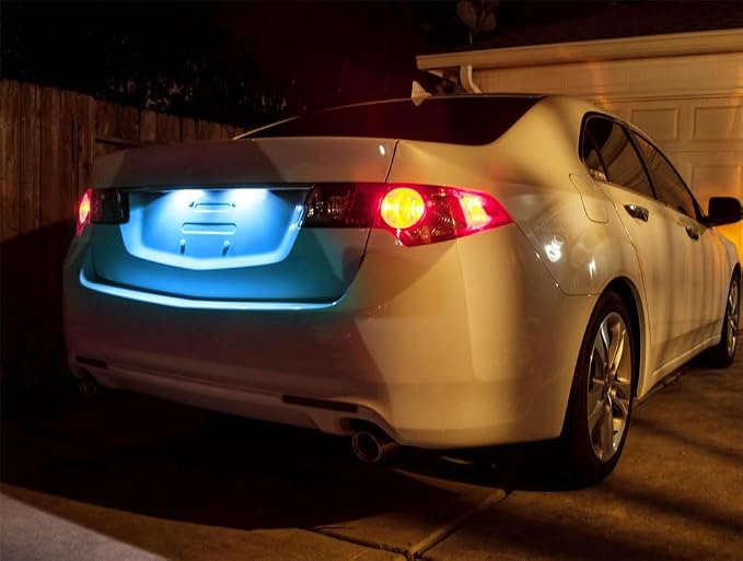 iJDMTOY Super Bright Ice Blue Aqua Full LED License Plate Light Kit Compatible With Acura MDX RL TL TSX ILX Honda Civic Accord Odyssey