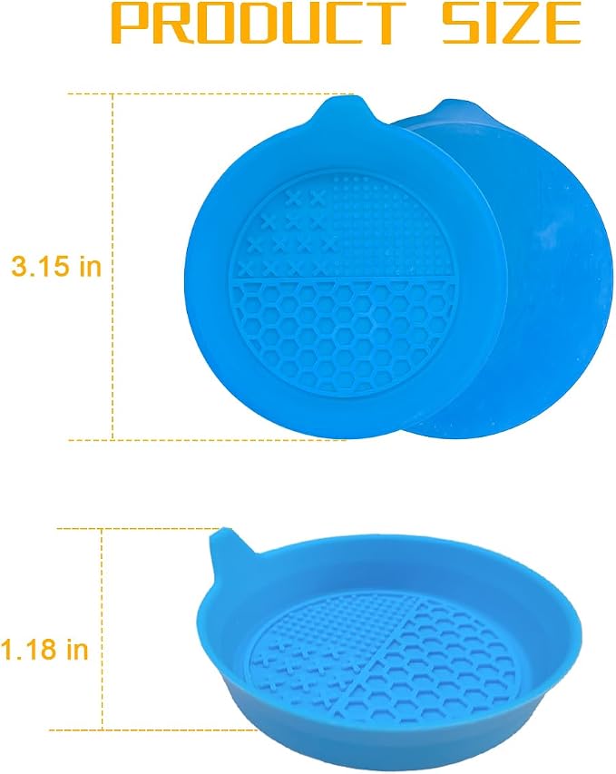 Mandark 4PCS Car Cup Holder Coaster, Silicone Anti-Slip Vehicle Insert Water Bottle Mat, Automotive Interior Insulation Drink Cup Pad Decor Accessories, Universal for SUV, Sedan, Truck (Light Blue)