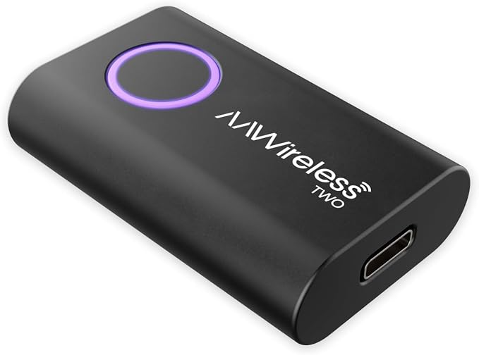 AAWireless Two – Wireless Android Auto Adapter – Convert Factory Wired Android Auto to Wireless – Bluetooth & Wi-Fi Auto Connect – Easy Plug & Play – Multifunction Button – Made in Europe